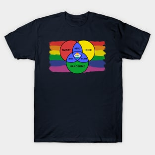 Gay Men Funny Ven Diagram T-Shirt